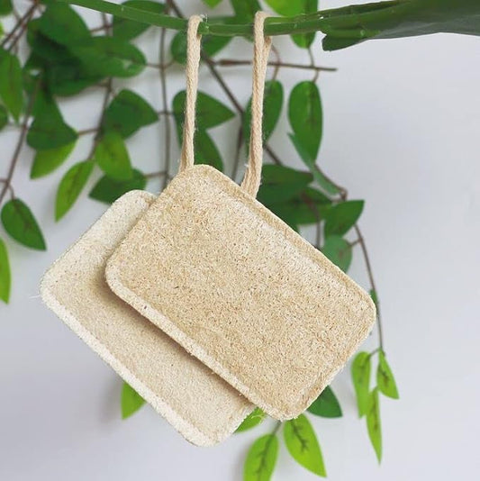 Natural Plant Based Shower loofah , bio degradable, exfoliating , eco Friendly - 4 Pack Set, Beige, 4 Count (Pack of 1)
