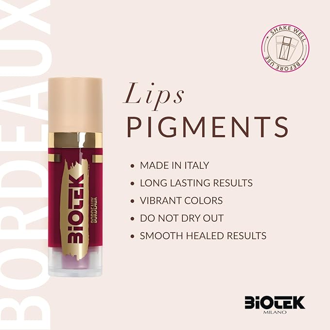 Biotek Lip Pigment for Permanent Makeup - Bordeaux Color for Lip - Made in Italy - Bordeaux 0,61 fl.oz.