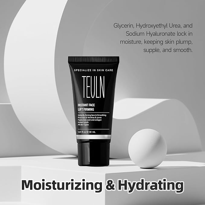 Instant Face Lift Cream,Instant Face Tightener, Smoothing Fine Lines, Wrinkles and Pores,face tightening and lifting，Rapidly Improves the Look of Aged Skin 1.01oz