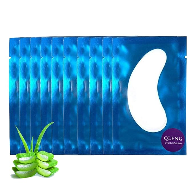 55 Pairs Set, Under Eye Hydrogel Pads, Professional Lint Free Eye Mask Eyelash Extension Gel Patches Kit for Adhesive Lash Beauty Tool (Blue)