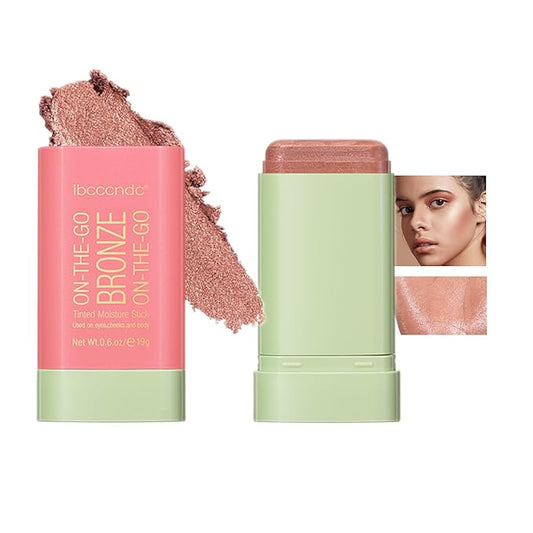 Bronzer Stick, Facial Contouring Stick,Cream Contour Stick, Facial Contouring Stick,Highlight Contour Makeup Long Lasting, Face Bronzer,01,Warm Glow