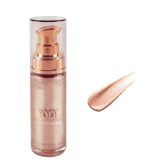 MAEPEOR Body Luminizer 6 Colors Waterproof Smooth Shimmer Face Glow Illuminator Non-sticky Liquid Highlight (30 ML, 05 Champagne Gold)