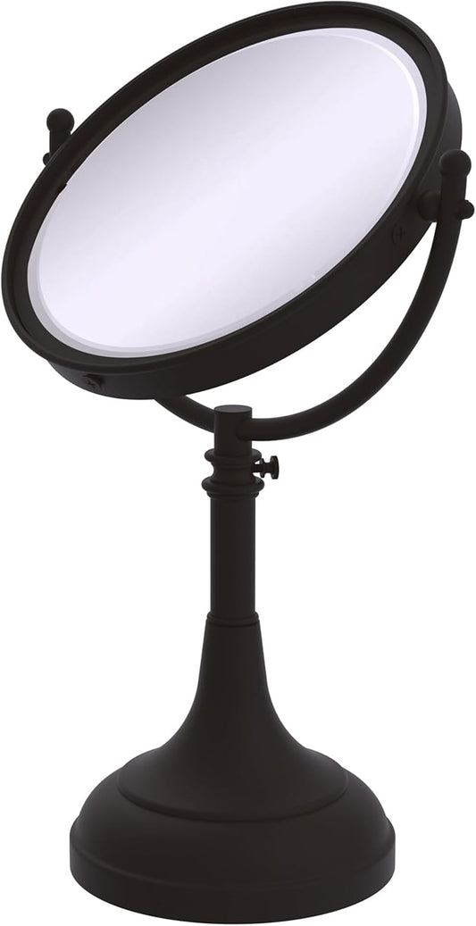Allied Brass DM-1/5X Height Adjustable 8 Inch Vanity Top 5X Magnification Make-Up Mirror, Oil Rubbed Bronze