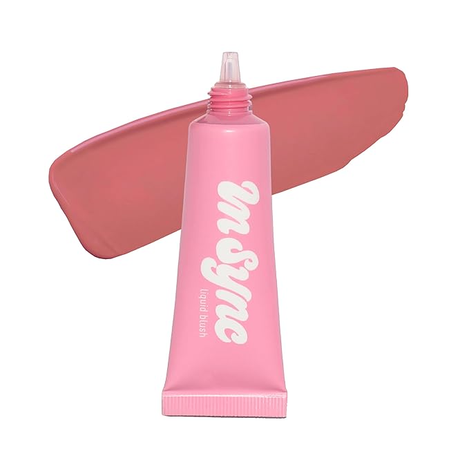 Half Caked In Sync Liquid Blush - Pigmented, Long-Lasting, Multi-Use Liquid Color - Lightweight, Natural Finish - Fragrance-Free, Clean, Vegan & Cruelty-Free, 15ml (Delicate Drama)