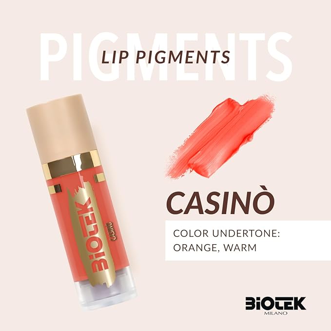 Biotek Lip Pigment for Permanent Makeup - Orange Peach Color for Lip - Made in Italy - Casinò 0,61 fl.oz.