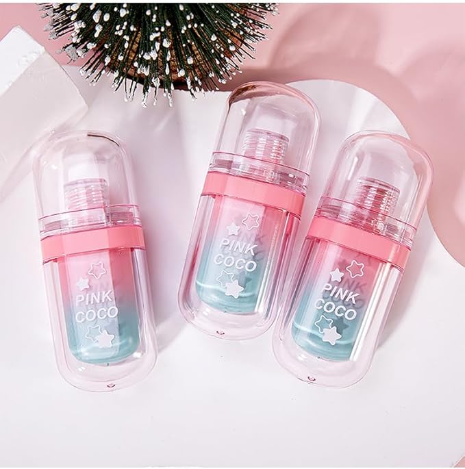 3 Colors Cute Lip Glosses Set, Matte Lip Stain Kit, Liquid Lipstick for Women,Velvet Lip Glaze,Long Lasting Lipstick Non-sticky Lip Gloss, Makeup Gift for Girls and Women (Set A)