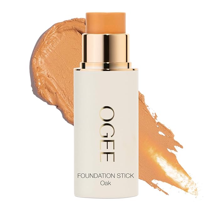 Ogee Sculpted Complexion Foundation Stick (Oak 5.5N - Medium Beige, Golden Undertones) Full Coverage Foundation Makeup - Instantly Balance & Even Complexion - 70% Organic Ingredients
