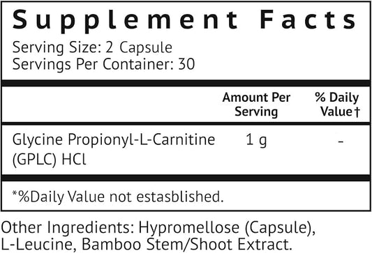 VitaMonk GlycoTrax™ GPLC Extra Large Bottle - 120 Capsules of High-Absorption Glycine Propionyl-L-Carnitine with No Artificial Fillers - Glycine Propionyl L Carnitine Supplement