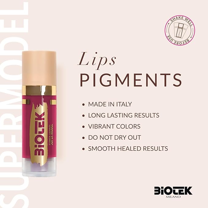 Biotek Lip Pigment for Permanent Makeup - Raspberry Color for Lip - Made in Italy - Supermodel 0,61 fl.oz.