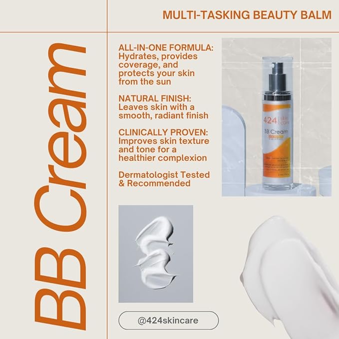 BB Cream - Dermatologist Tested & Recommended Multi-Tasking Beauty Balm - Clinically Proven Formula, 2.1 fl oz