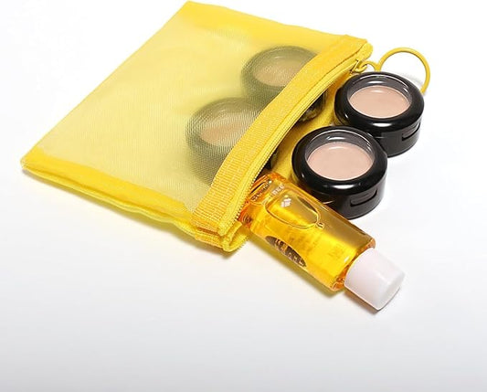 4" x 5" Mini Zipper Mesh Bags,Small Makeup Bag Pouch for Purse,Mesh Zipper Cosmetic Bags lipstick bag,Beauty Makeup Lipstick Cosmetic Accessories Organizer Travel Kit Storage Pouch 5PCS