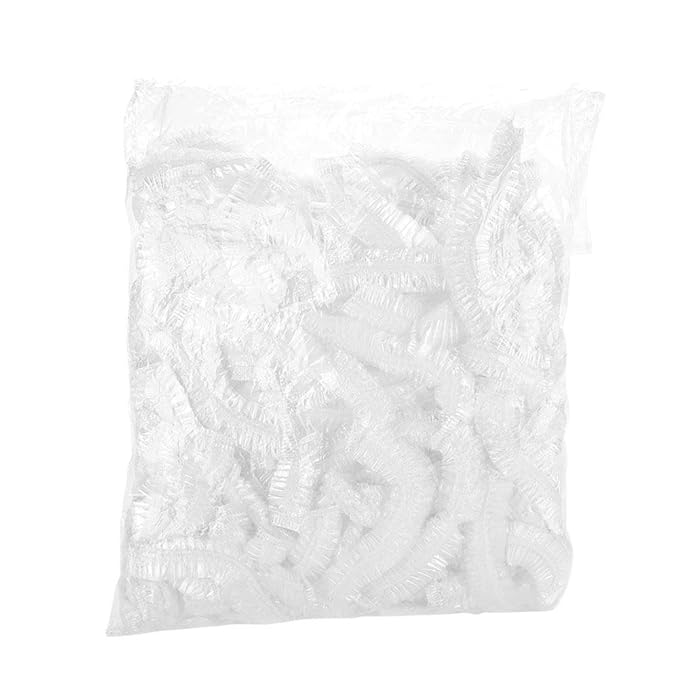 shower ,Disposable Shower ,100pcs Clear Plastic Bath Hair Processing Hair Salon Waterproof for Dye Spa Home Use Portable Travel Gift