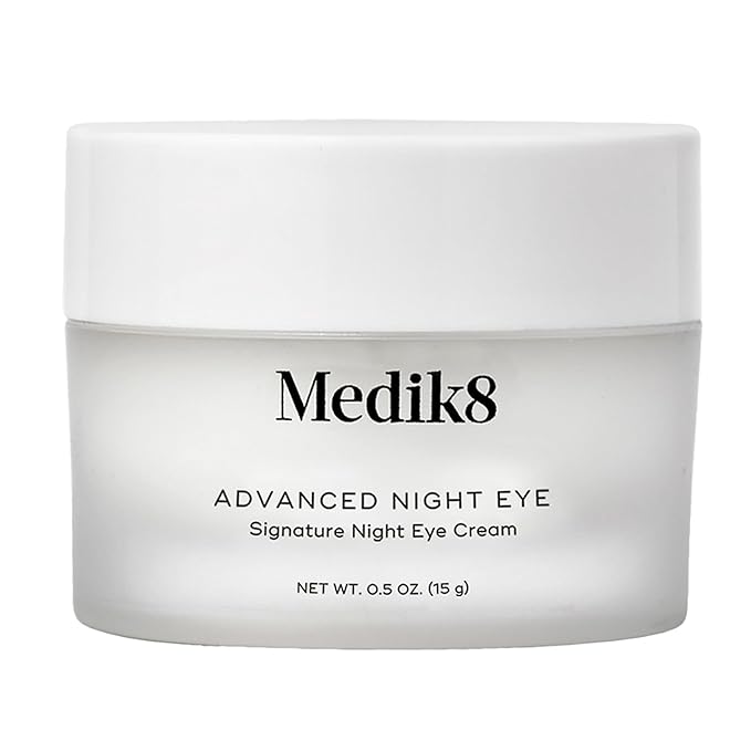 Medik8 Advanced Night Eye Cream - Multi Peptide and Caffeine Eye Cream - Night Moisturizer for Smoothing Wrinkles, Puffiness and Dark Circles - 0.5 oz