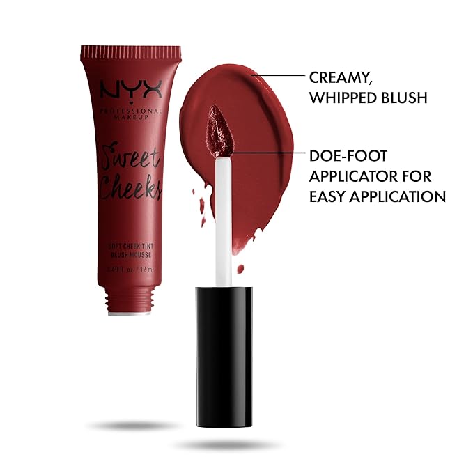 NYX PROFESSIONAL MAKEUP Sweet Cheeks Soft Cheek Tint, Cream Blush - Bombshell