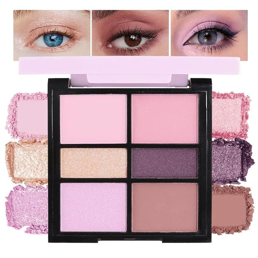 9Colors Eyeshadow Palette, Purple Eye Enhancers Magic EyeShadow Palette, Glitter Shimmer Sparkly Eye Shadow Makeup, Velvety Pigmented Creamy Long Lasting Waterproof Naturing-Looking Women Girls