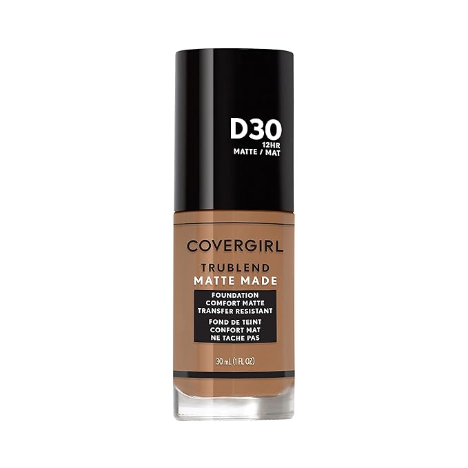 COVERGIRL TruBlend Matte Made Liquid Foundation, Bronze, 1.01 Fl Oz (Pack of 1)