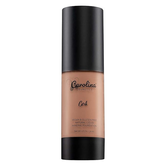 Foundation in Cork Shade Plant-Based - Hydrating, Pore-Minimizing & Buildable Coverage - Vegan, Non-GMO, Paraben-Free - 1oz