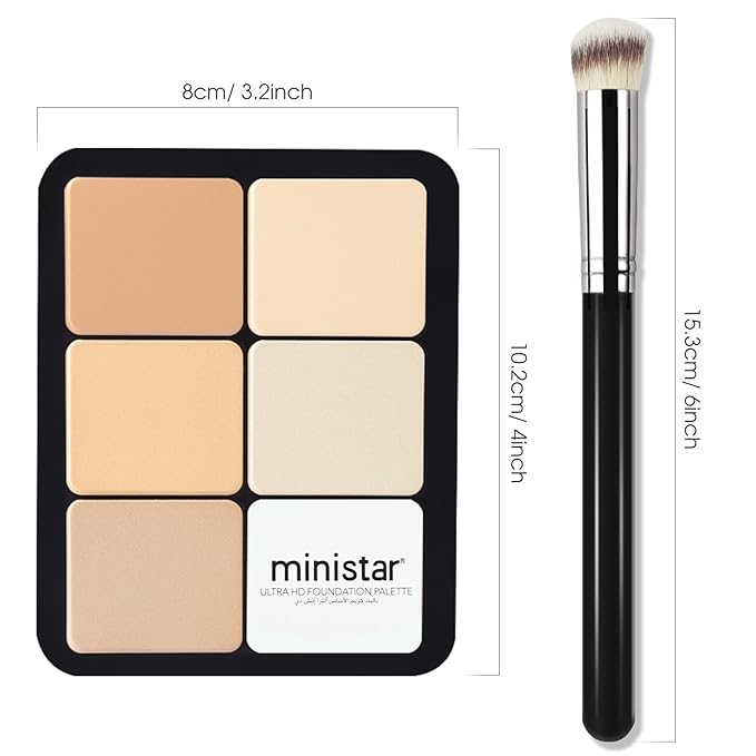 12 Colors Cream [Contour Concealer Foundation] Makeup Palette for Cheeks - All in One Makeup Palette Kit with Brush, Natural Matte Long Wearing, Waterproof Blendable Face Make Up Pallete (#03)