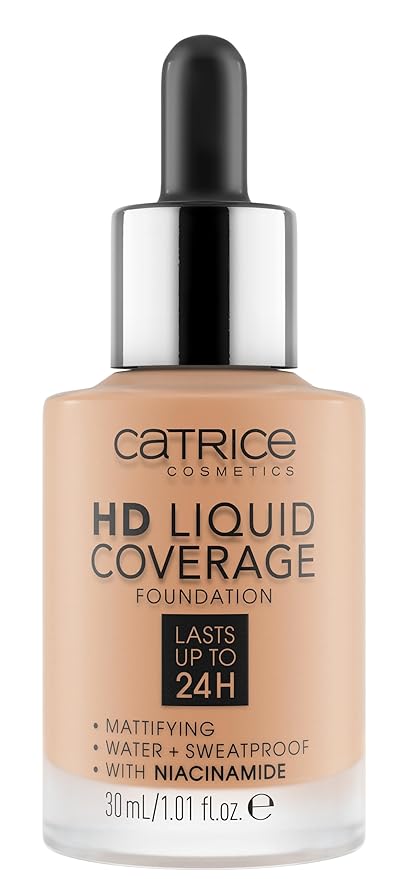 Catrice | HD Liquid Coverage Foundation | Flawless, High Coverage | Vegan & Cruelty Free (044 | Deeply Rose)