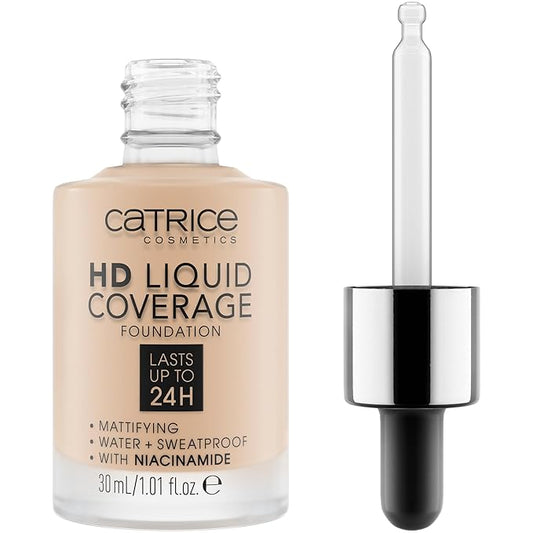 Catrice | HD Foundation 10 & The Hydrator Plump & Fresh Primer Bundle | Full Coverage Makeup | Vegan & Cruelty Free