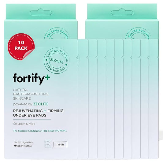 9-in-1 Korean Under Eye Pads with Zeolite - Anti Dark Circles & Puffy Eyes Treatment, Dermatologist Tested - Hydrating & Anti-Aging Eye Patches - Natural Clean Beauty - 10 Pairs