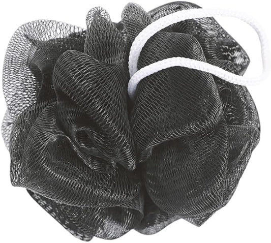 Baul Service and Supply -Loofah Bath & Shower Sponge- Back & Body Soft Mesh Exfoliating Scrubber Used for All Skin Types [Unisex Adults/Unisex Kids] (Black)