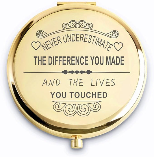 Personalized Gifts for Women Girls, Inspirational Compact Mirrors, 2025 Graduation Gifts for Her, Unique Mothers Day Birthday Gifts for Mom Sister Wife Daughter Niece, Friendship Gifts for Friends