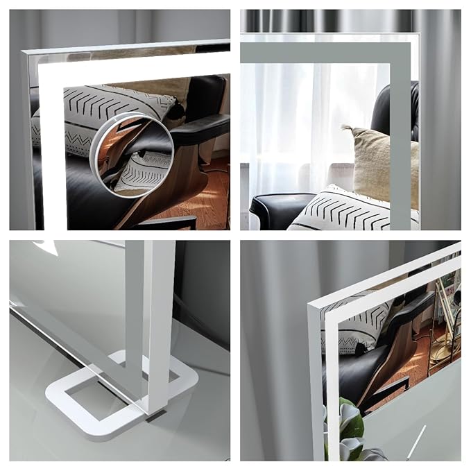 BEAUTME Vanity Mirror with Lights for Tabletop,Hollywood Lighted Makeup Mirror for Dressing Room & Bedroom,Big Desk Mirror Vanity (920×150×680mm)