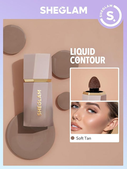 SHEGLAM Sun Sculpt Liquid Contour Stick Long Lasting Cream Bronzer Makeup-Soft Tan