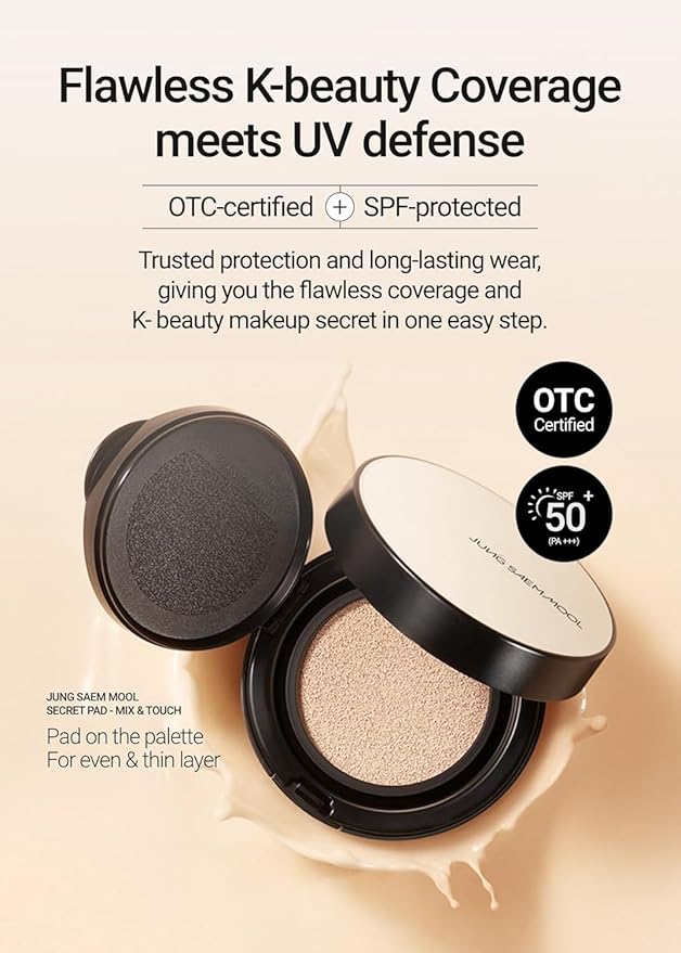 [JUNGSAEMMOOL OFFICIAL] Essential Skin Nuder Cushion (Fair Pink) | Refill Not Included | Natural Finish | Buildable Coverage | Makeup Artist Brand | Cream Foundation