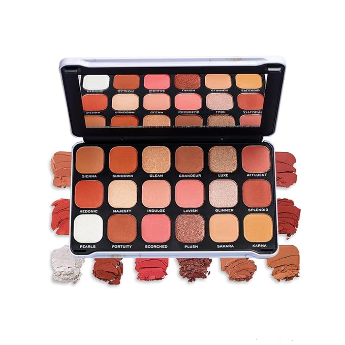 Makeup Revolution Forever Flawless Decadent, Eyeshadow Palette, Create Long-Lasting Eye Makeup Looks, Vegan & Cruelty-Free, 20g