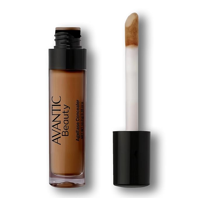 Avantic Under Eye Concealer for Older Women, 16-Hour Full Coverage Liquid Color Corrector for Dark Circles, Perfects & Brightens, Natural Finish, Waterproof (Rich, 0.35 Oz)