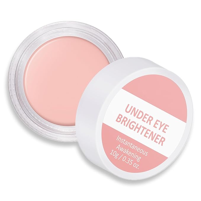Under Eye Brightener & Concealer - Hydrating Color Corrector for Dark Circles, Lightweight Undereye Brightening Cream with Hyaluronic Acid & Shea Butter, Smooth & Blendable (Light Rose, 1)