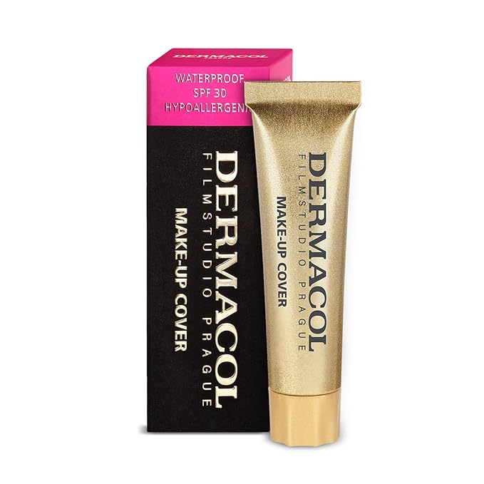 Dermacol Mini Full Coverage Foundation 13g, Liquid Matte Makeup with SPF 30, Waterproof Foundation for Oily Skin, Acne, & Under Eye Bags, Long-Lasting Makeup Products Shade - 212