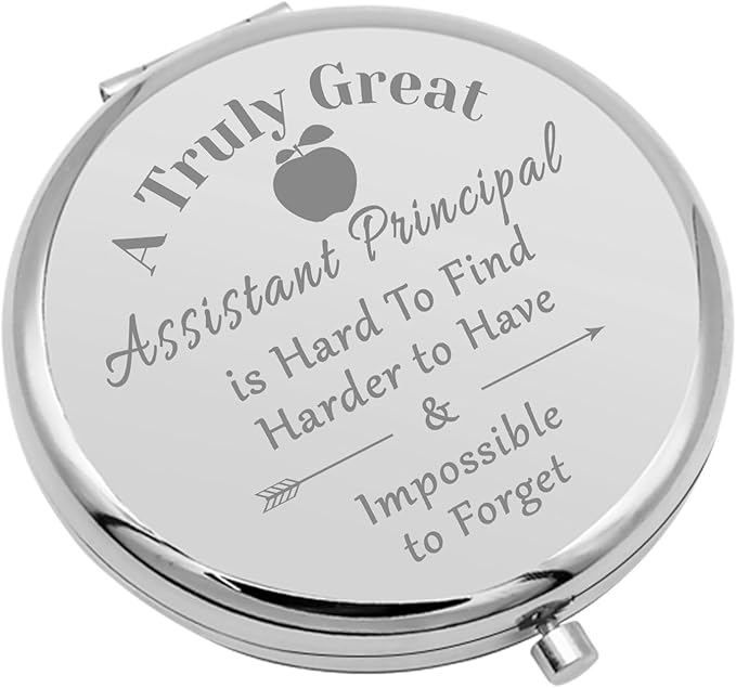 Assistant Principal Appreciation Gifts Portable Makeup Mirror Thank You Gift for Women Assistant Principal Retirement Gift Folding Makeup Mirror Christmas Thanksgiving Graduation Gift