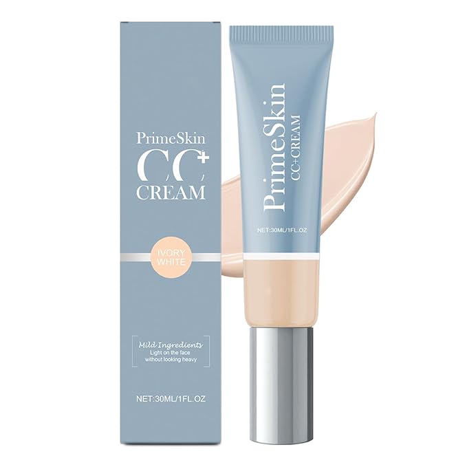 Cc Cream for Older Women, Cc Cream Liquid Foundation, Moisturizing, Non-sticky, 1.8 fl oz/30ml(Ivory White, S)