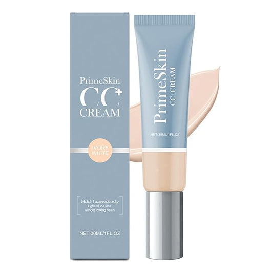 Cc Cream for Older Women, Cc Cream Liquid Foundation, Moisturizing, Non-sticky, 1.8 fl oz/30ml(Ivory White, S)