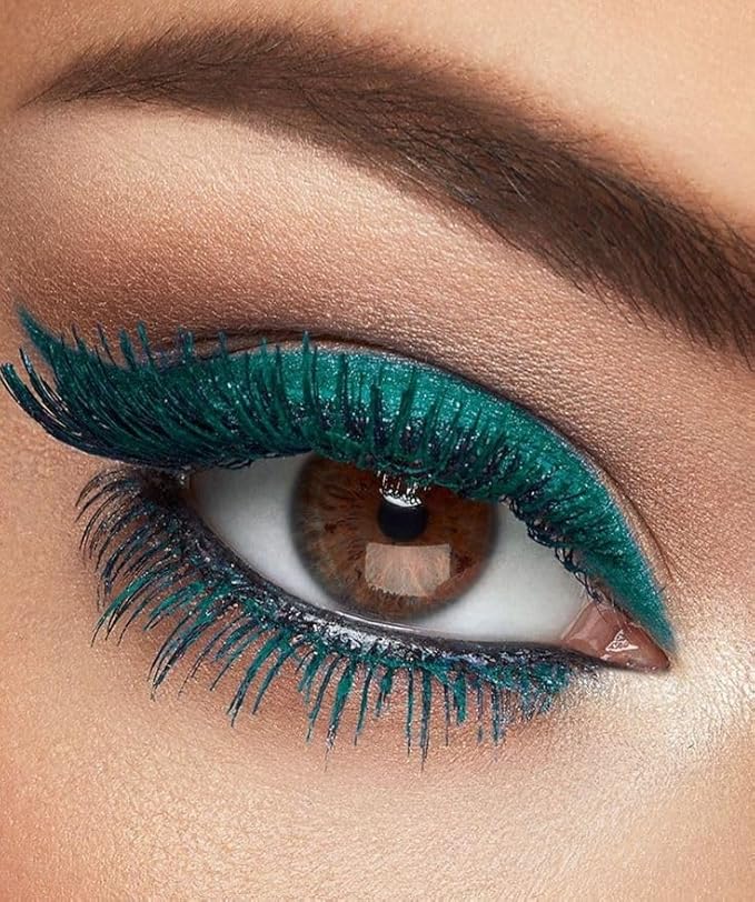 Maydear Dark Green Mascara for Eyelashes, Waterproof Colored Mascara Long Lasting Smudgeproof Color Mascara for Women Eye Makeup Party Stage Use