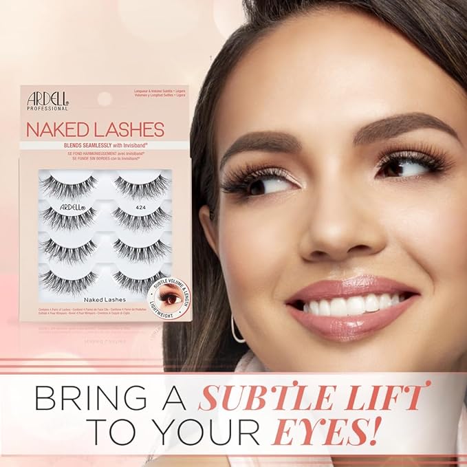 Ardell Strip Lashes Naked Lashes #424, 4 Pairs x 1-Pack