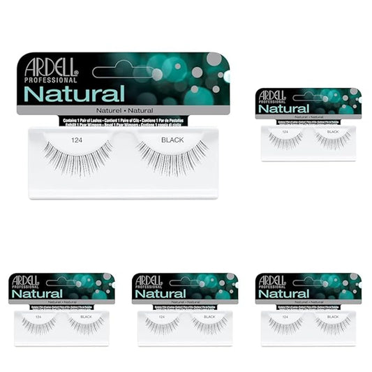 Ardell Natural Lashes 124 Black (Pack of 5)