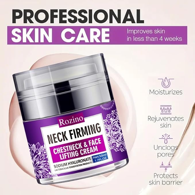 Collagen Face & Neck firming cream - best for tightening sagging skin, Neck Tightening Cream Neck Lift, Day & Night Neck Cream Moisturizing, Lifting & Recovery