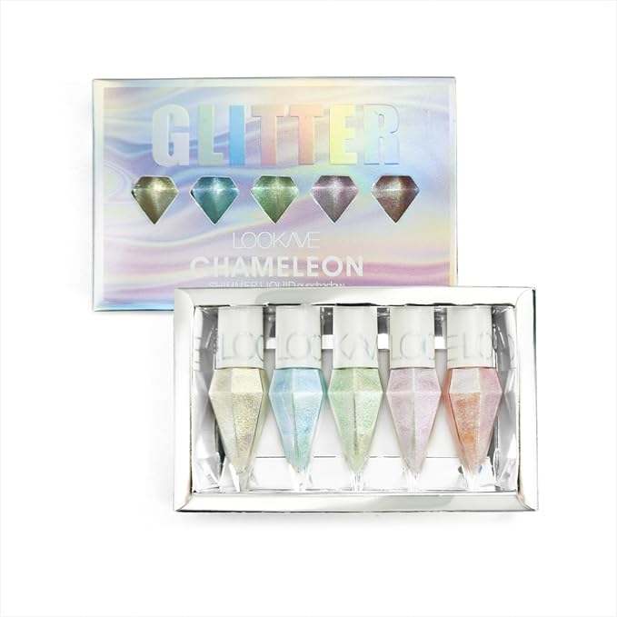 5 Pcs Glitter Eyeliner Liquid Eyeshadow Diamond Colorful Set with Shimmer and Waterproof for Gift Eye Glitter Makeup（Colourful）