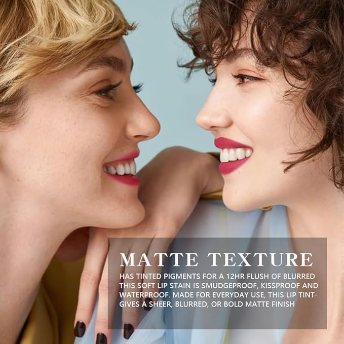 6-Color Velvet Matte Lipstick Balm-in-Pencil for Lips Makeup, Ultra Hydrating, Long-Lasting High lmpact Color Soft Finish, Waterproof Moisturized Lips