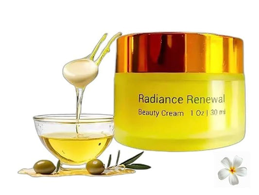 Jolie Radiance Renewal Beauty Cream - 100% Organic Olive Oil-Based Moisturizer | Deep Hydration & Glow | Clean Beauty, Vegan & Natural Skincare | Anti-Aging | Promotes Collagen