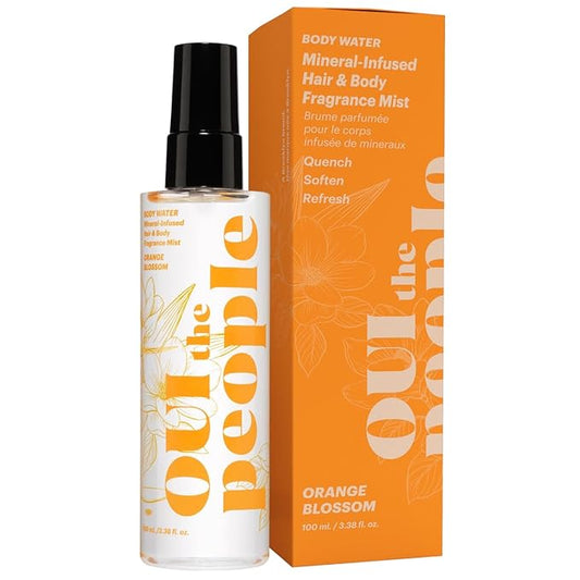 OUI the People BODY WATER, Orange Blossom Mineral-Infused Hair & Body Spray Fragrance Mist, Hydrating Hair Perfume for Women, Moisturizing Body Mist for Women