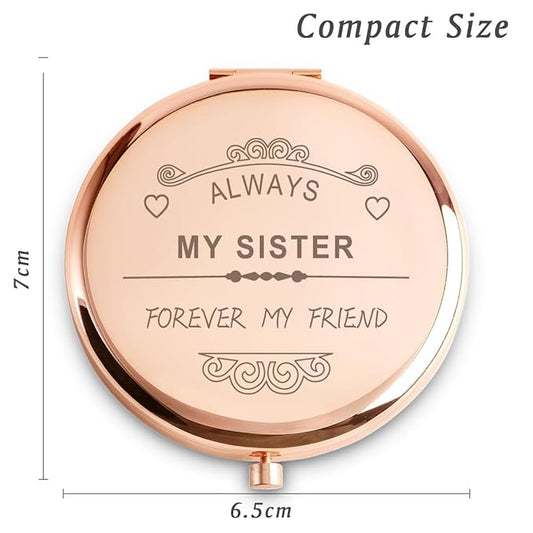 Friendship Gifts for Women Girls, Personalized Compact Mirror, Mothers Day Birthday for Gifts for Female Friends Bestie Bestfriend, 2025 Graduation Gifts for Her Middle High School College