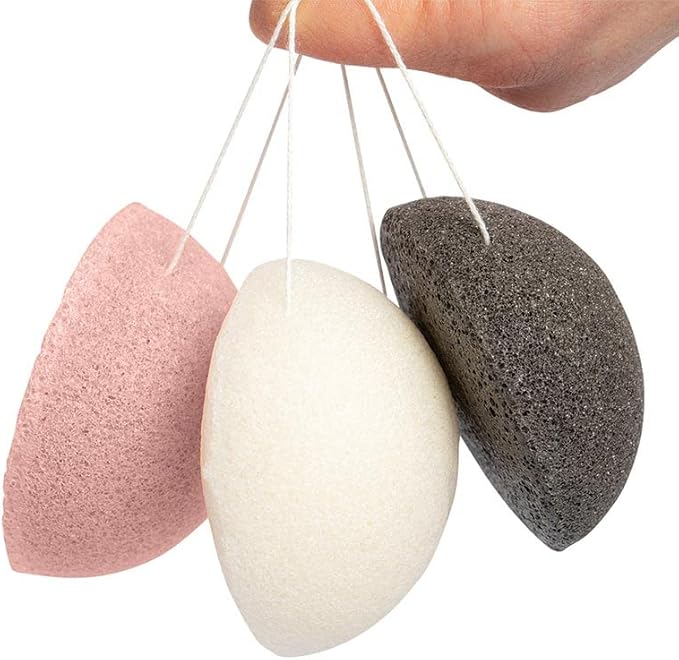 Facial Self Care Boxed Konjac Sponge, 3.5-Inch, Charcoal
