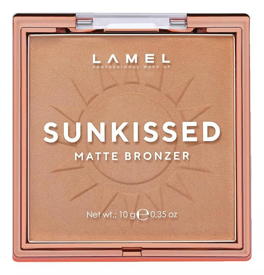 Sunkissed Matte Bronzer Face Powder - Non-Shimmer, Long Lasting, Non-Greasy Bronzing Organic Makeup Formula - Matte Finish - Natural Tan Skin - N. 401-0.35oz.
