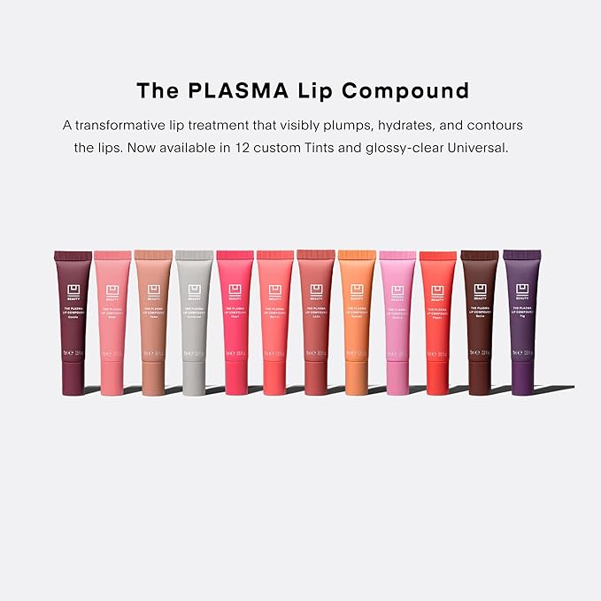 U Beauty The PLASMA Tinted Lip Compound - Anti-Aging & Anti-Wrinkle Lip Gloss, Hyaluronic Acid, Shea Butter & Peptides for Hydration & Plumping, Bellini - 15 mL