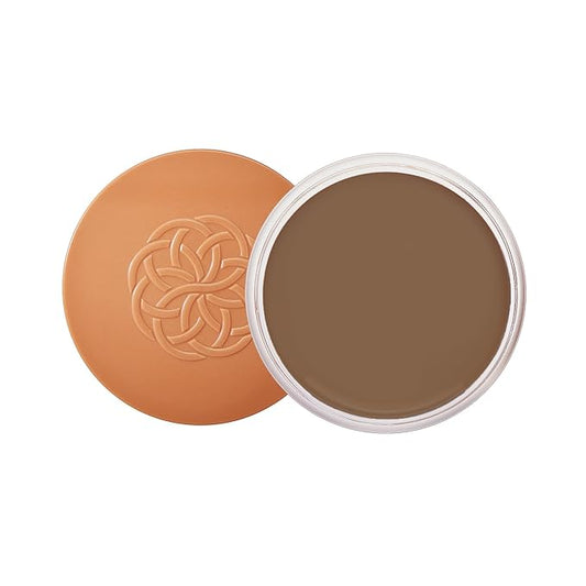YENSA Silk Bronzing Base Cream Bronzer - Makeup Bronzer Cream with Peptides and Superfoods for a Lightweight Sunkissed Glow - Brightens & Helps Reduce Appearance of Fine Lines - Sundown Glow (1 oz)